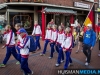 Vlaggenparade deelnemers RUN door centrum Winschoten. Foto: Huisman Media